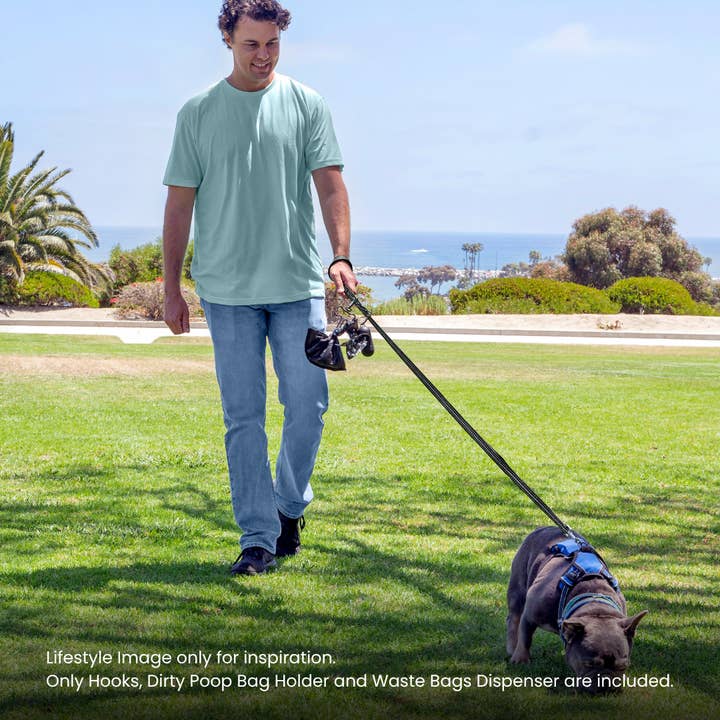 StitchLeash - Wholesale Pet Leash - Dog - StitchLeash® Bryce Clip & Go™ Flat Nylon Leash – Black | 6 ft | 24 per case9