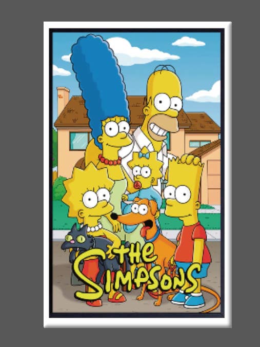 DIE SIMPSONS, Magnet, Knopf, Spiegel, Kühlschrank, FAMILIENFOTO für den Großhandel von Ba Ba Buttons