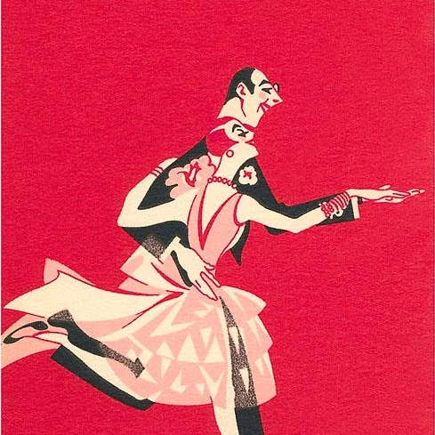 Impressão de Arte AP-195 Dançarinos de Tango de Banda Desenhada por atacado de Found Image Press