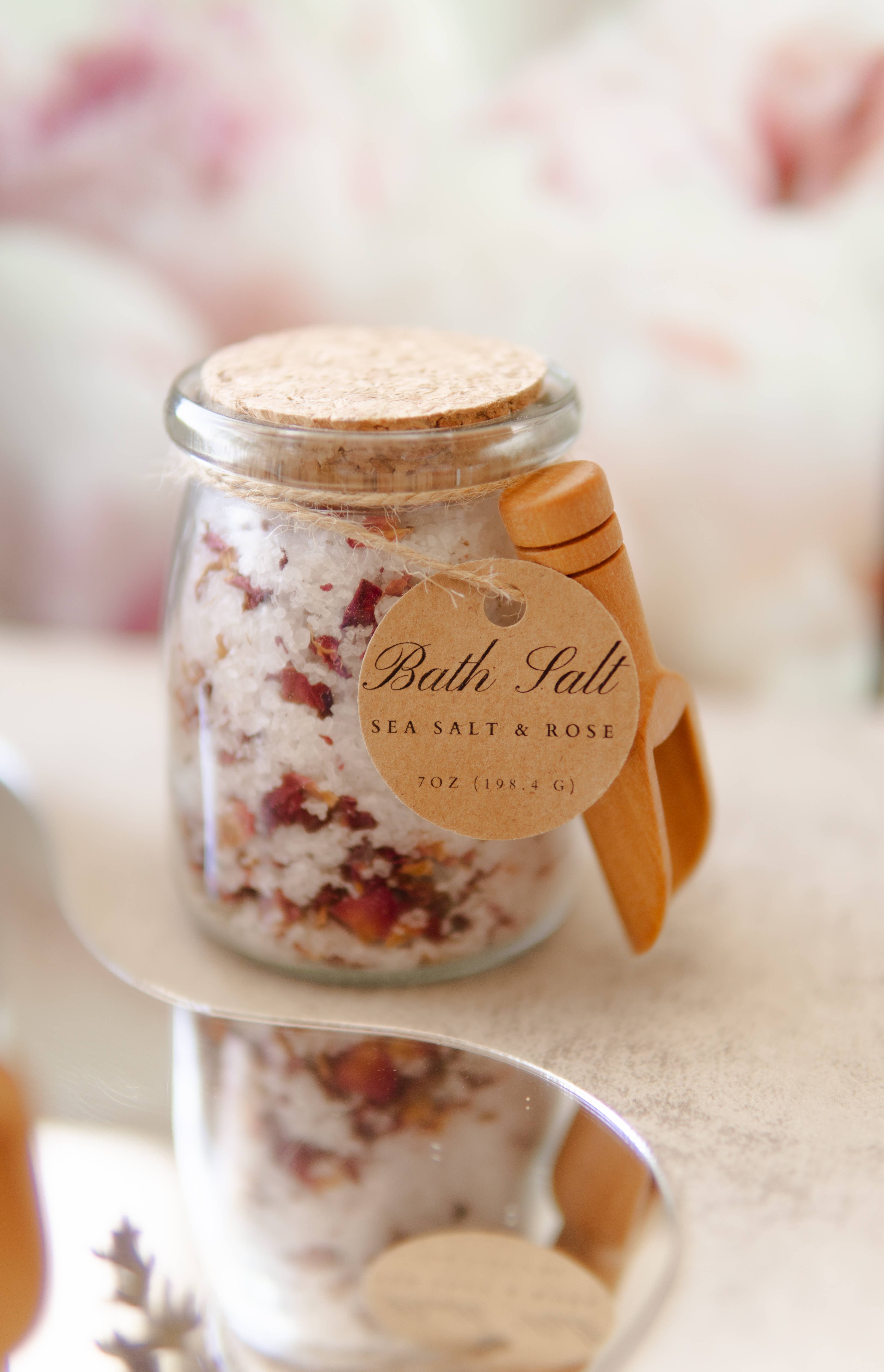 Hera By Hera Bath and Body - Vente Lait de bain - Sel de bain botanique en bocal en verre – Rose, Lavande, Agrumes & Jasmin | Cadeau de Noël Remplisseur de Bas0