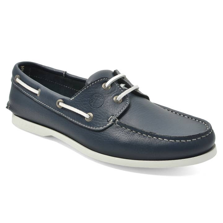 Men’s Boat Shoes Seajure Laurito Navy Blue Leather for wholesale by Seajure