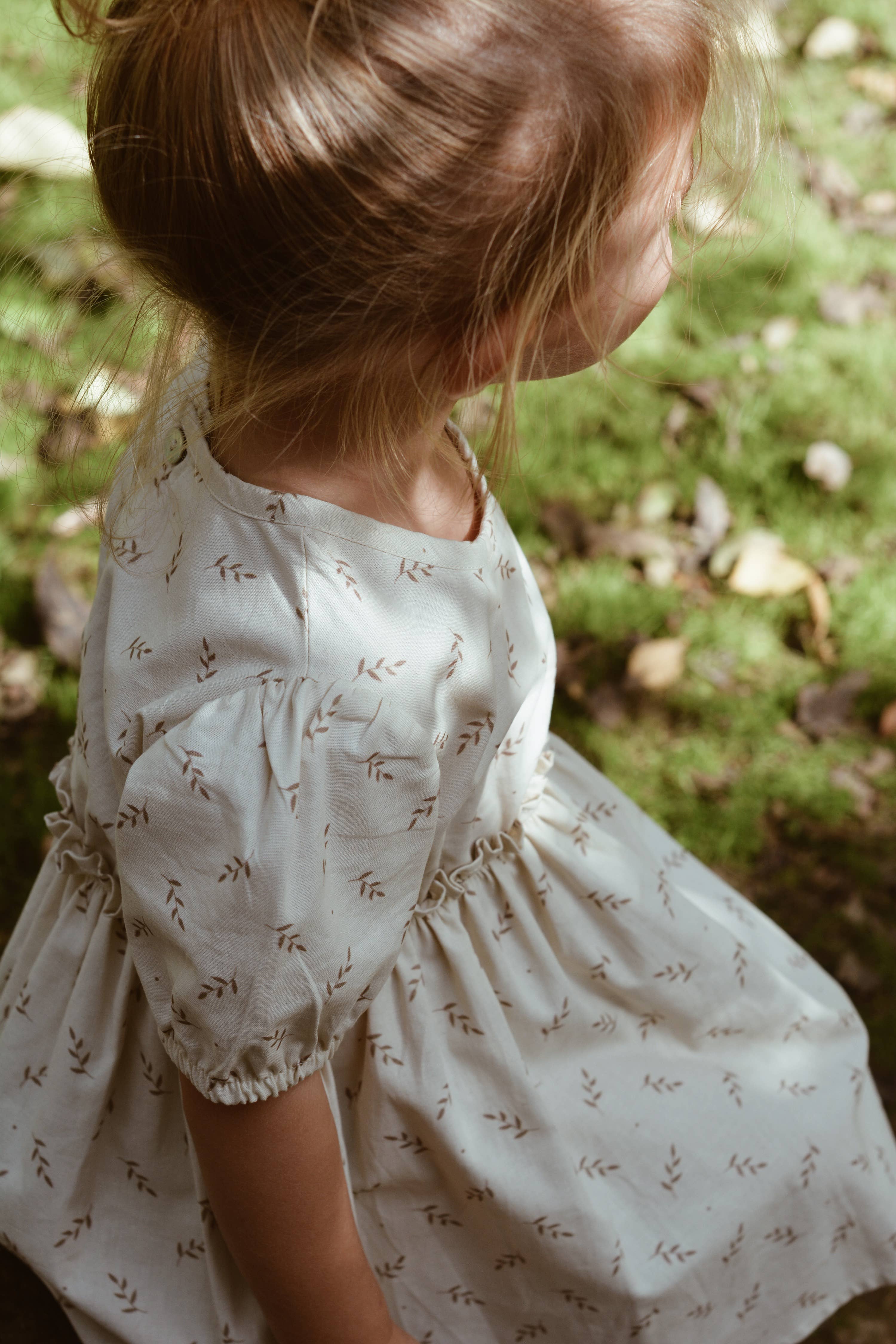 Eli & Nev (we cover U.S. import duties) - Vente Robe – bébé - Robe d'été fleurie pour petite fille beige 100% coton OEKO-TEX10