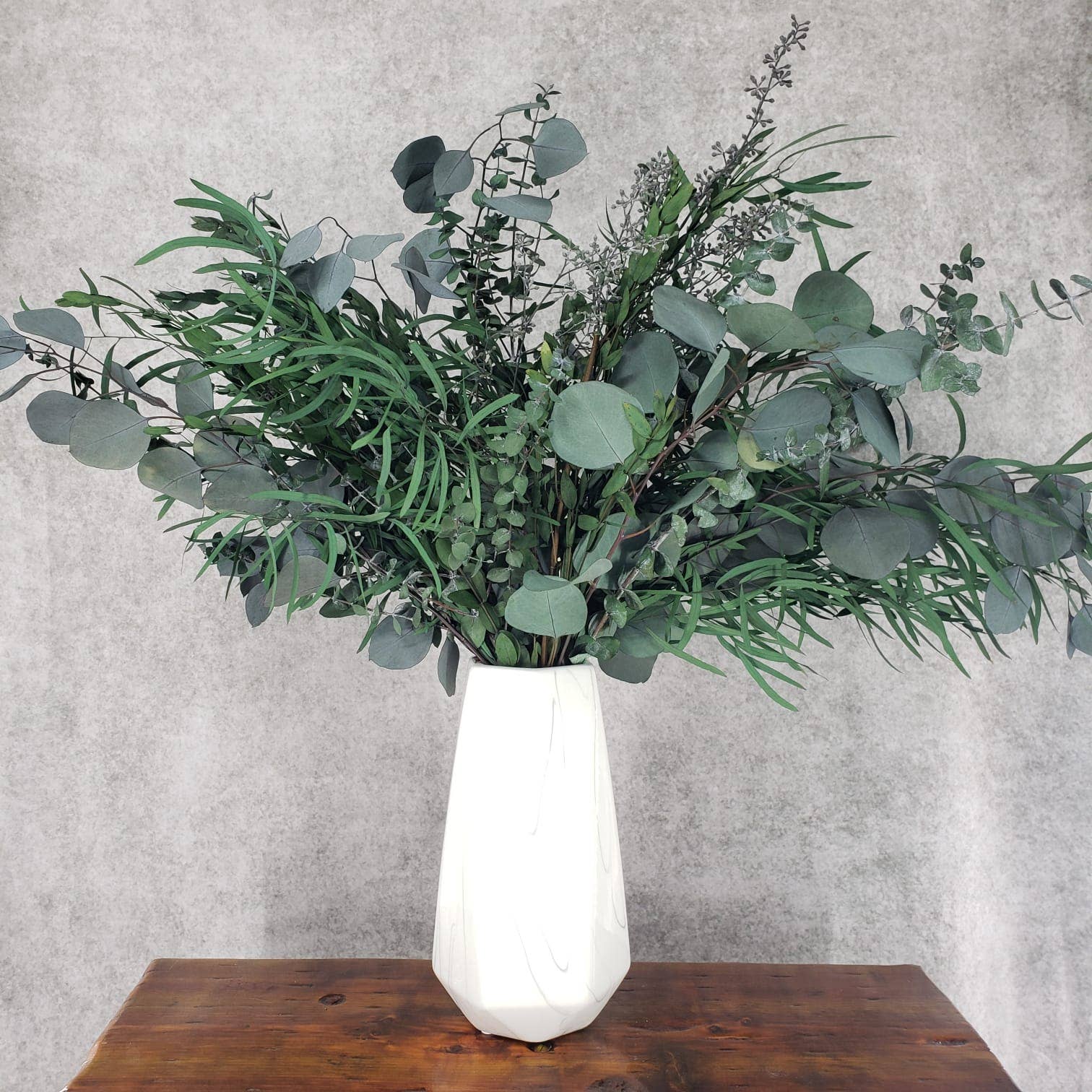 Preserved Eucalyptus, Small Teardrop Leaf, Dark Green Dried Florals by  BLOOMINGFUL FLOWERS