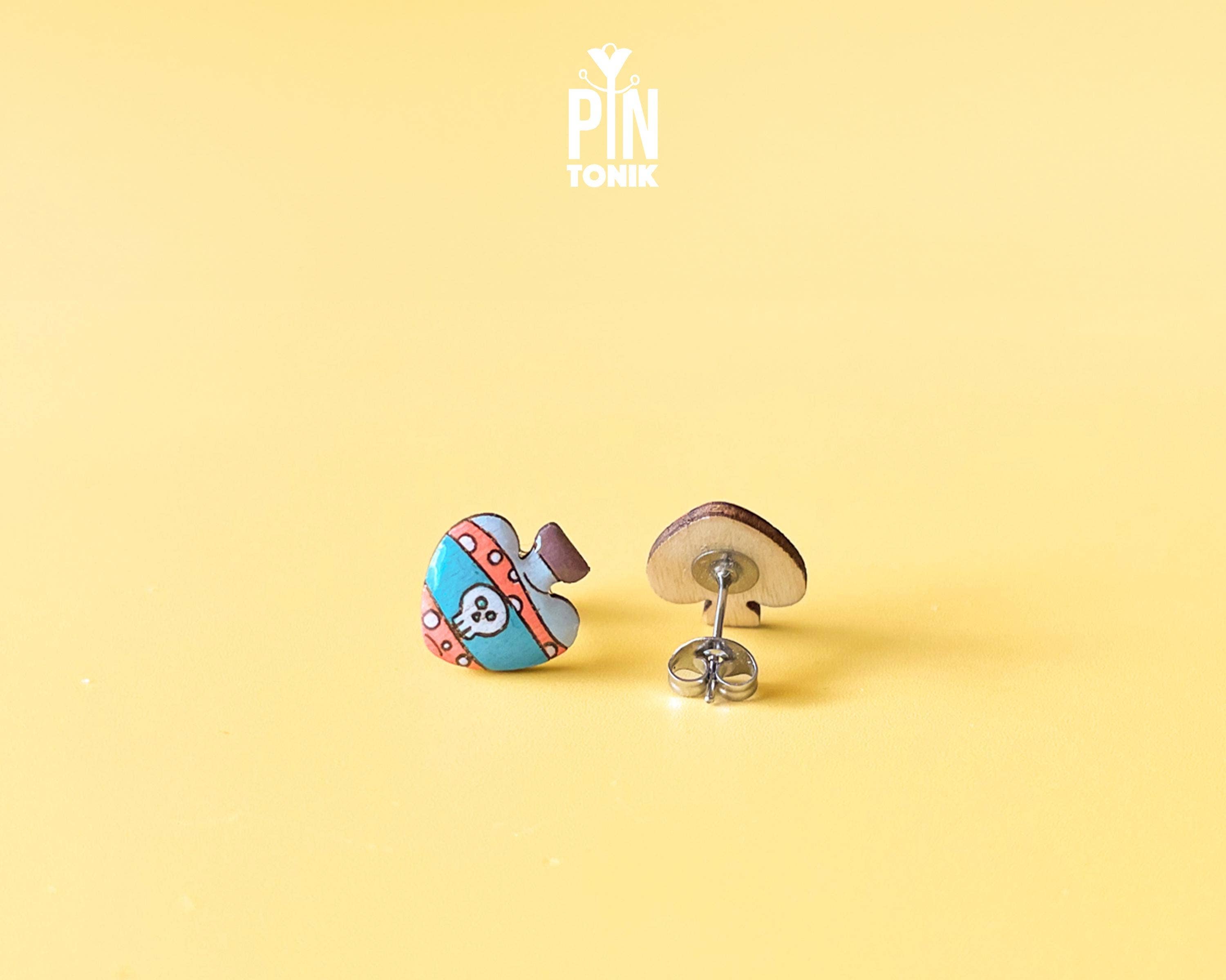 PinTonik – Engroshandel Ørestikkere – Giftige kranie ørestikker - Halloween kostumesmykker1