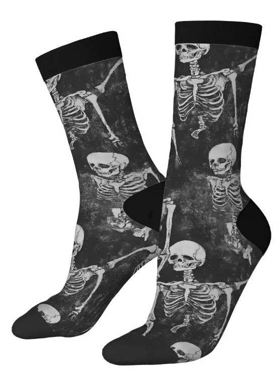 Chaussettes Originales - Squelettes pour la vente par Witchwood Bags