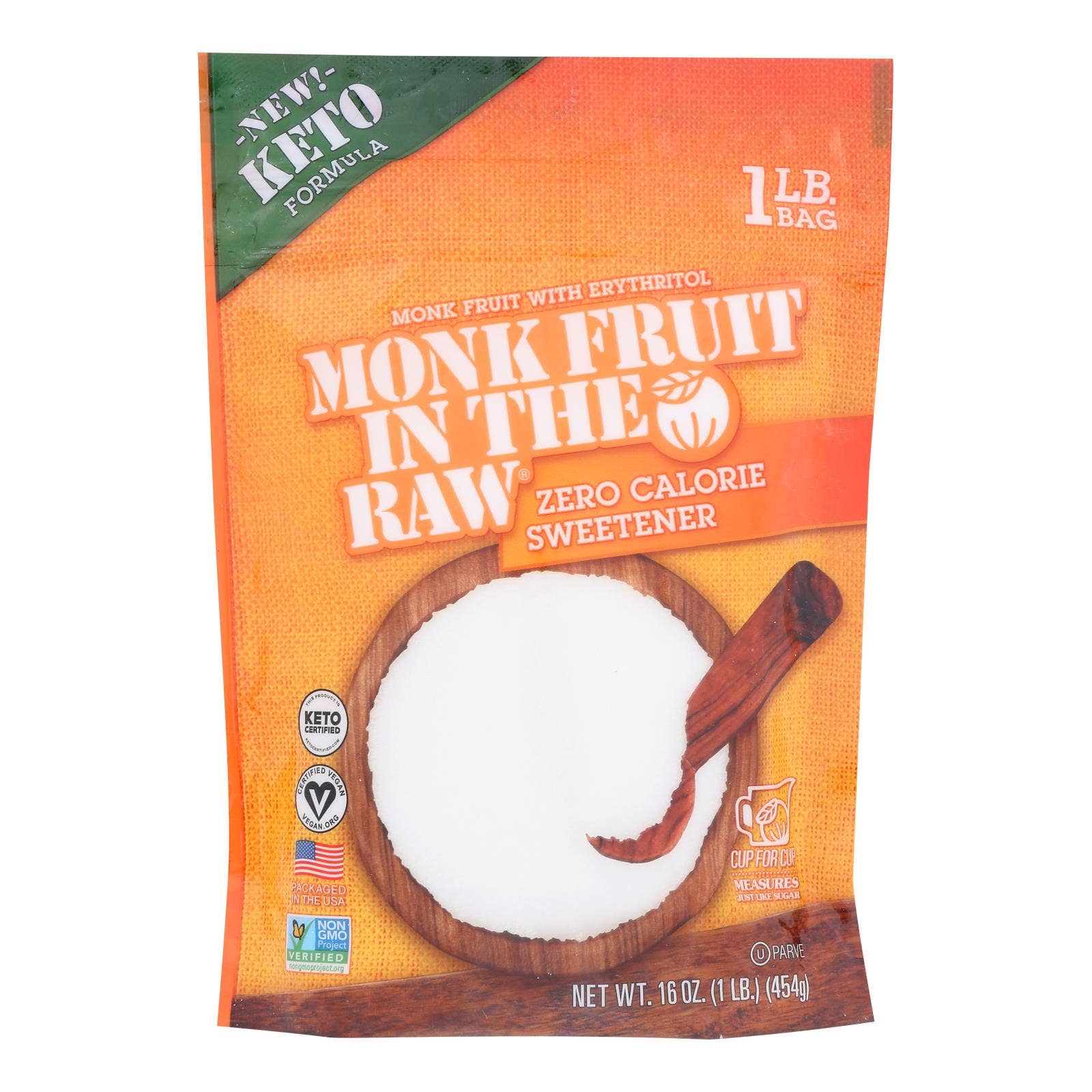 Ware Spark - Wholesale Sugar/Sweetener - In The Raw - Monk Fruit In Rw W/erythrtl - Case Of 8-16 Oz0