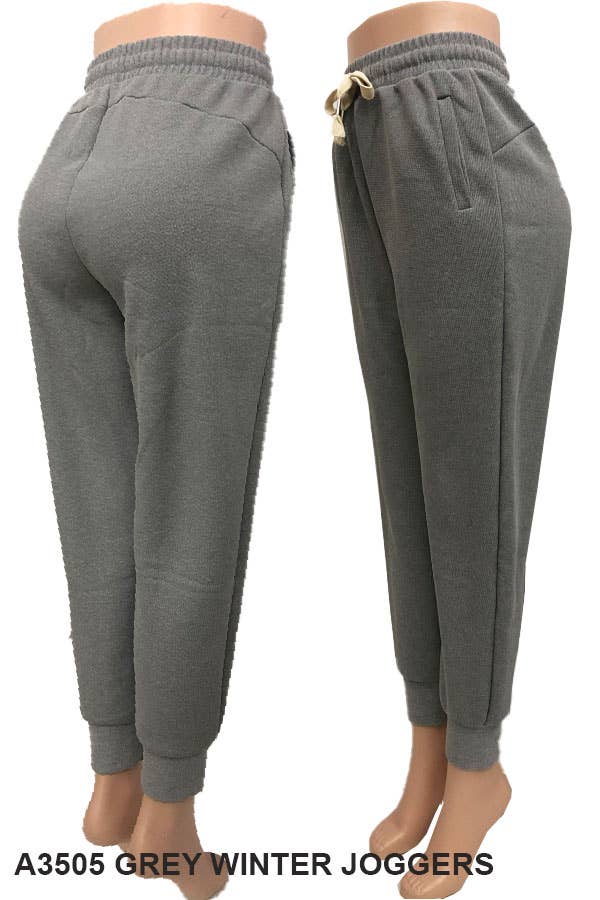 SSImport - Wholesale Athletic Sweatpants/Joggers - Women's - A3505 FLEECE WINTER JOGGERS MIXED SIZES 12PCS/PACK3