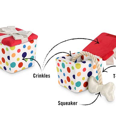 P.L.A.Y. Pet Lifestyle and You - Wholesale Pet Plush Toy - Dog - Party Time Collection - Pawfect Present2