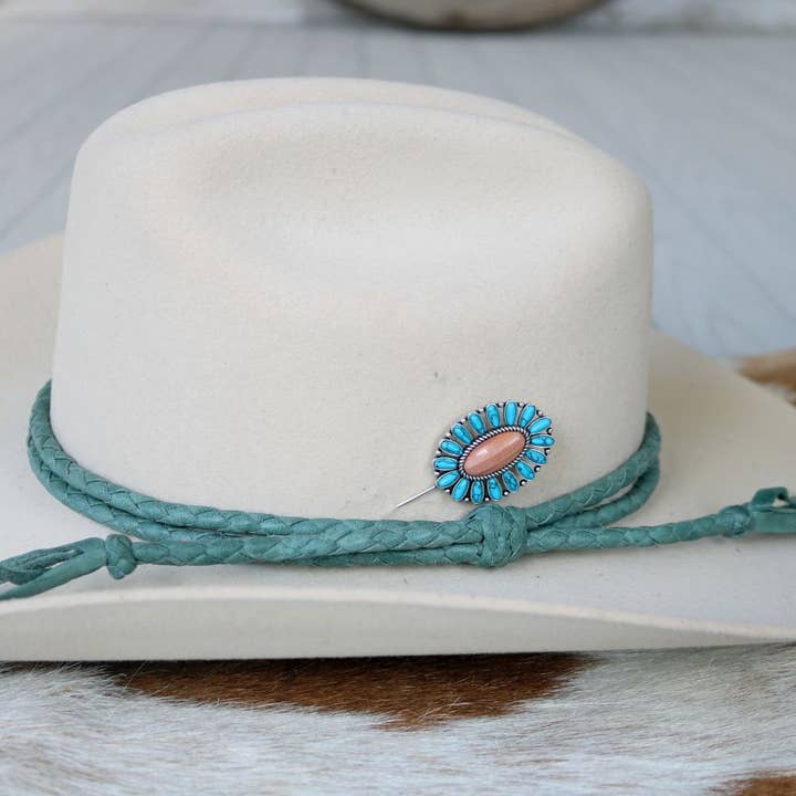 Willow Lane Hat Co. - Wholesale Hat Accessory - Women's - Oval Stick Hat Pin - Desert Flame
