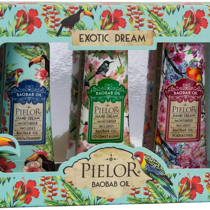 Conjunto de Oferta Pielor Sonho Exótico 3 pcs Kit Creme de Mãos Turquesa por atacado de Beauty Pro