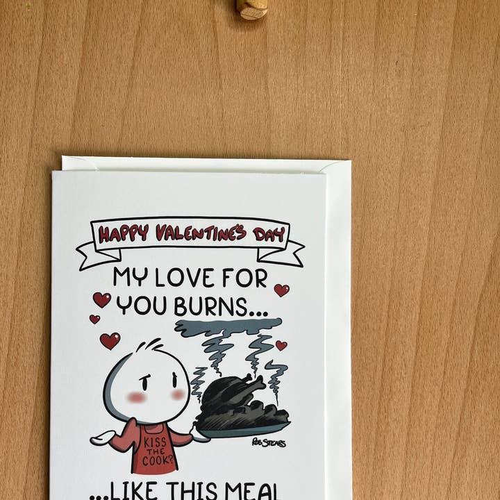 Amore Ardente - Biglietto di San Valentino per la vendita all'ingrosso da parte di Rob Stears Illustration