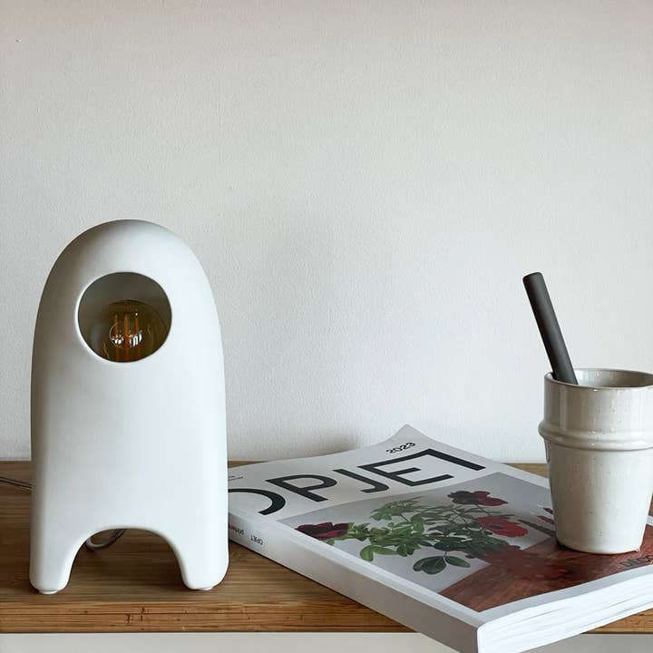 Matt White Glow Lamp L11 P8 H20Cm for wholesale on Faire