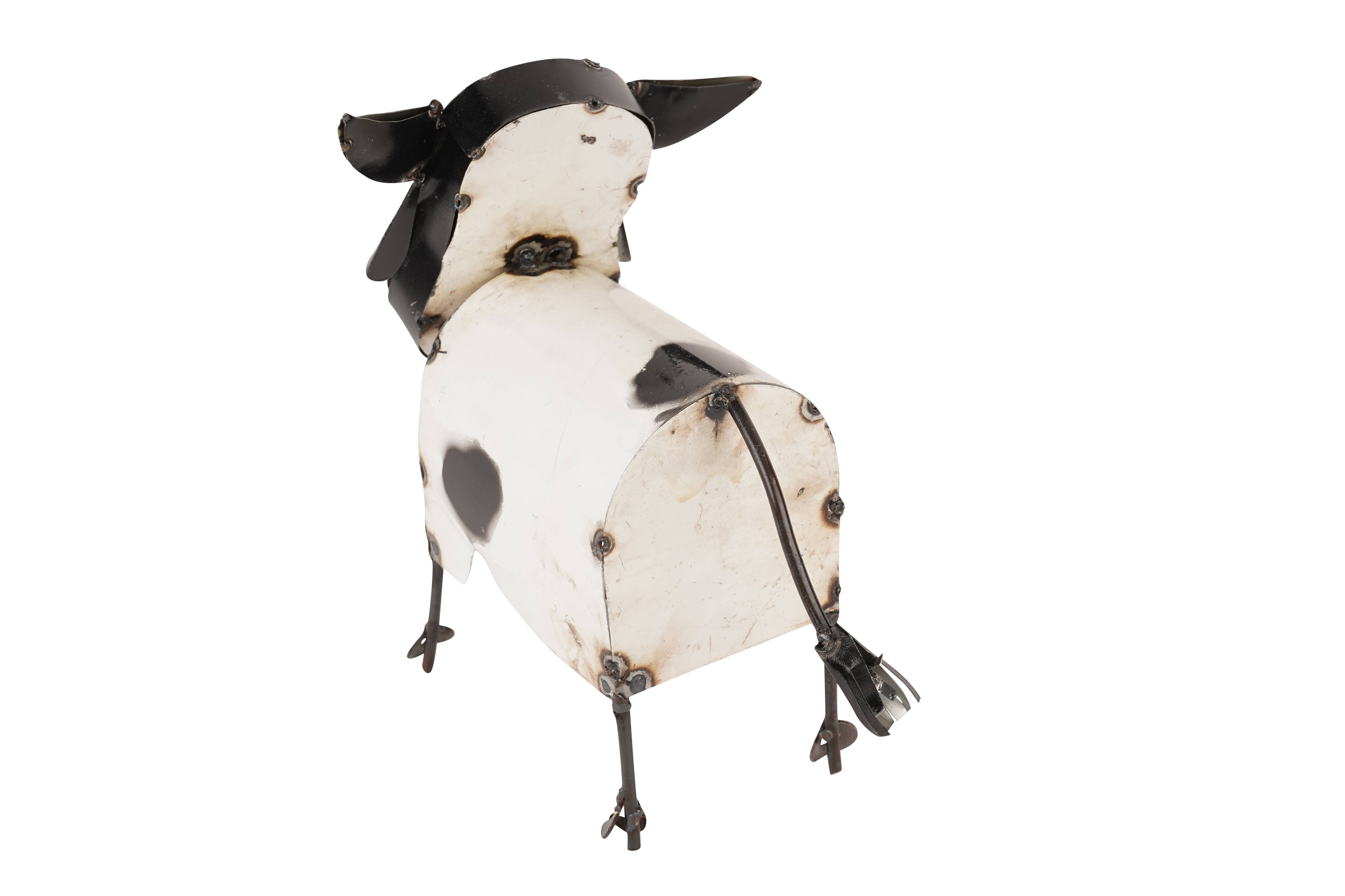 My Amigos Imports – Engroshandel Udendørs pynt/dekoration – Farmhouse Metal Cow-Garden Art-Bondegård-sort og hvid-ko4