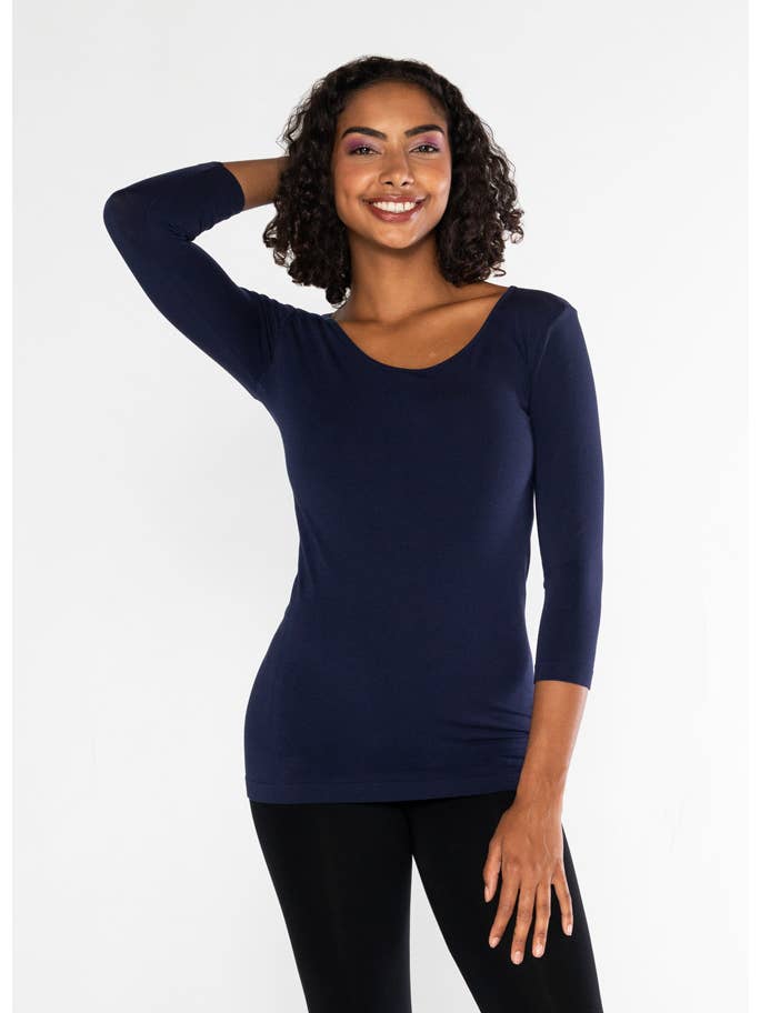 C'est Moi Clothing Co - Wholesale Knit Top - Women's - Bamboo 3/4 Sleeve Top- CEBT120617