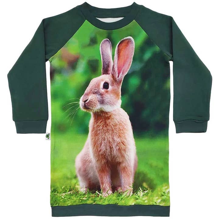 Sweatshirt Dress - Rabbit for wholesale by Inchworm Alley