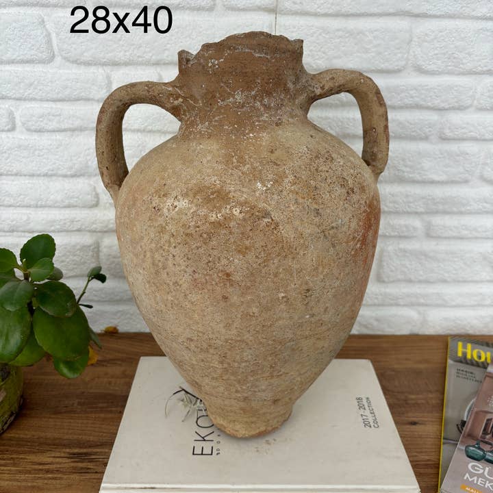 Rustic Remnents - Wholesale Decorative Jar - Turkish Pottery, Olive Oil Pot, Old Clay Pot,
