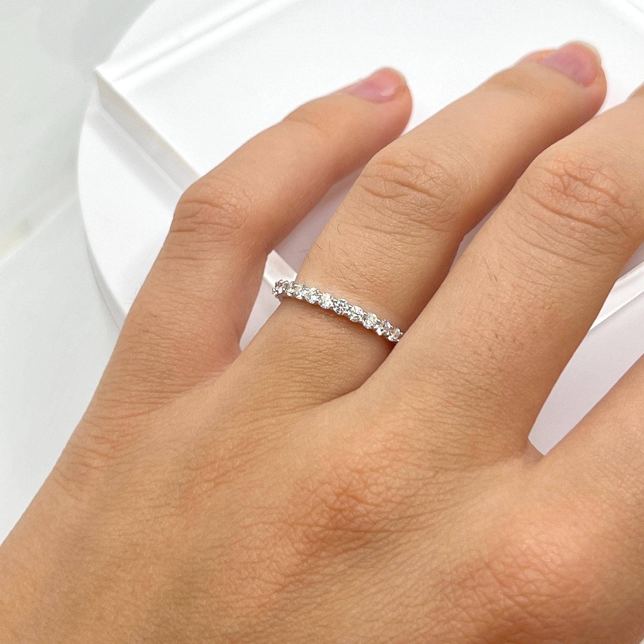 Elegant Jewels LLC - Wholesale Multi-Stone Ring - 1 CT 14KT White Gold Lab Grown Diamond Eternity Ring8