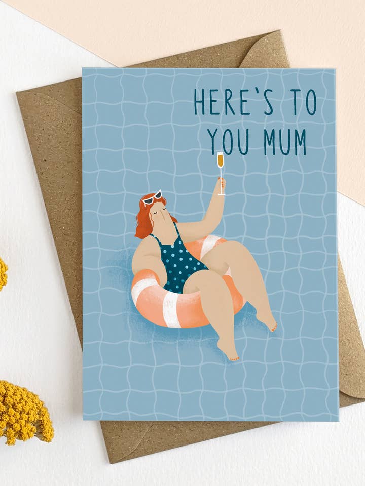 Illustrated Mothers Day Card for wholesale by Elsa Rose Frere