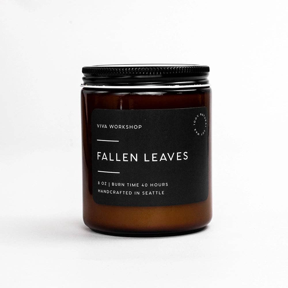 Viva Workshop - Wholesale Jar/Filled Candle - Fallen Leaves – Autumn Scented Soy Candle0