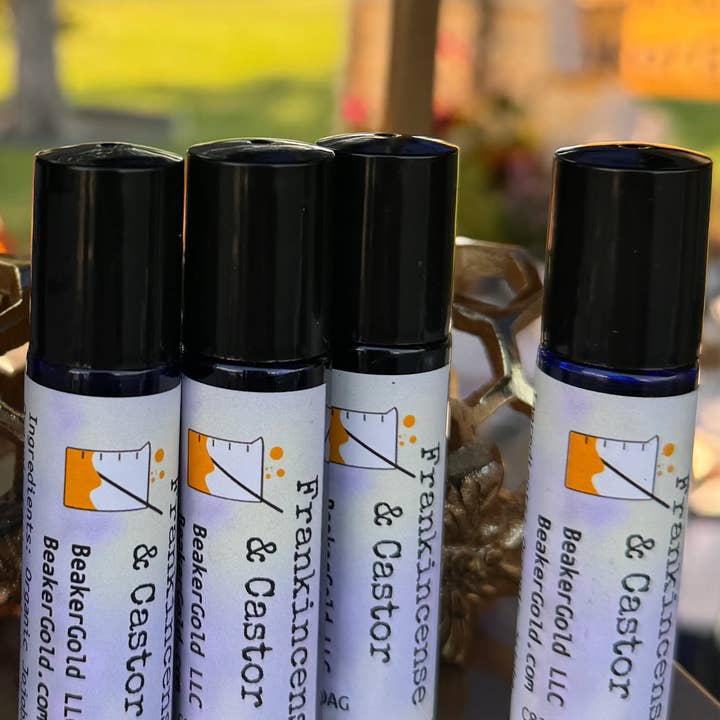 Roll-on Incenso e Ricino per la vendita all'ingrosso da parte di BeakerGold LLC