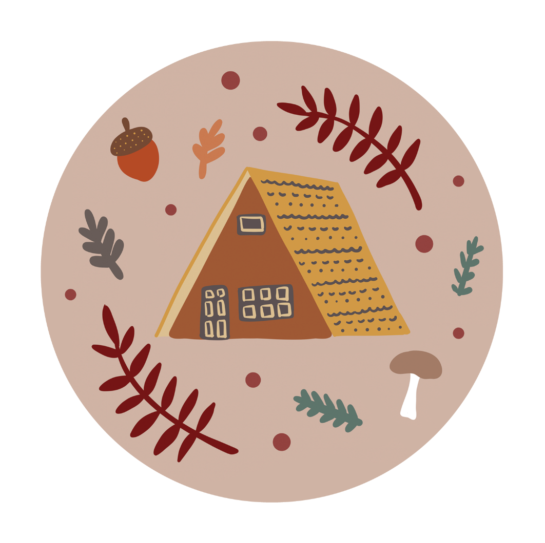 Made by Nilina - Wholesale Compact Mirror - Woodland Cabin Pocket Mirror - Deer Mushroom Nature Folk Art0