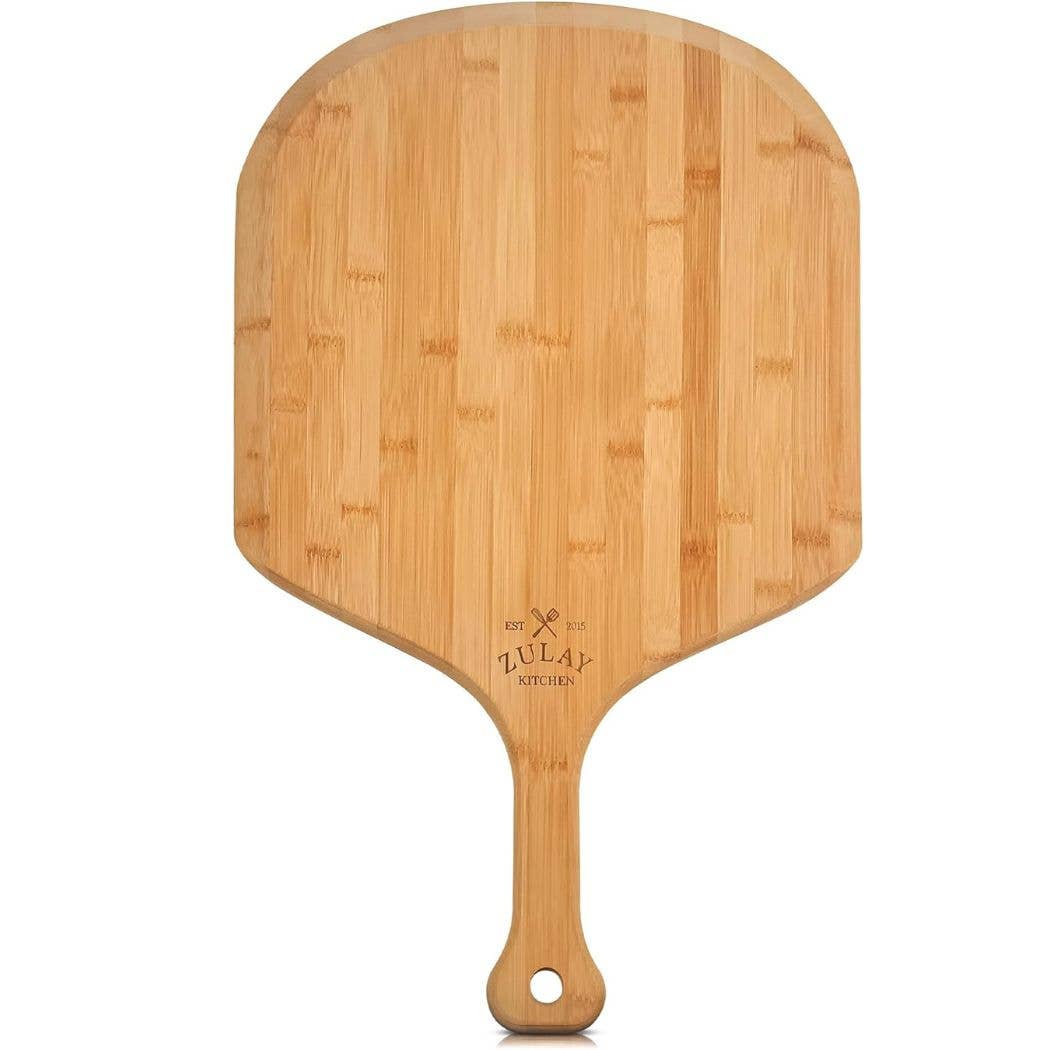 Zulay Kitchen - Wholesale Pizza Wheel - Bamboo Pizza Paddle10