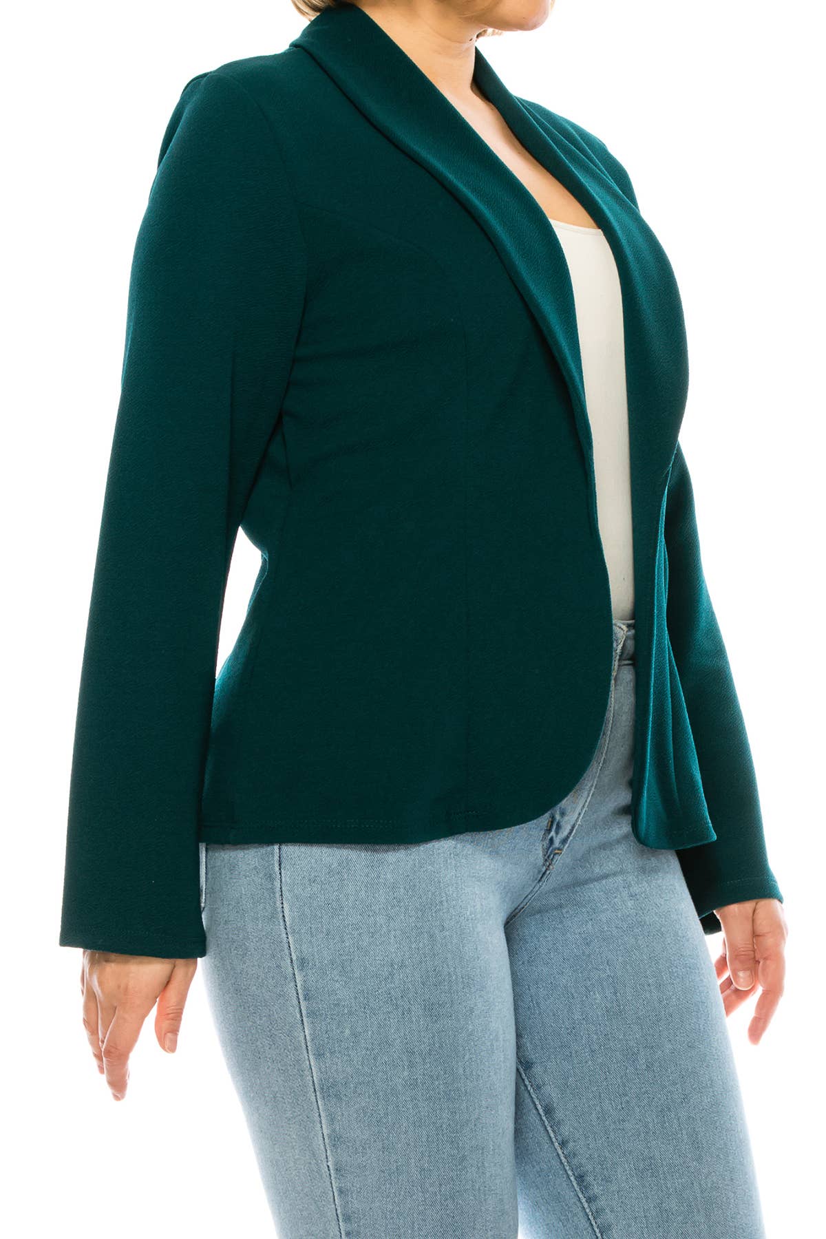 MOA COLLECTION - Wholesale Blazer - Women's - Women's Solid Casual Plus Size Trendy Blazer Jacket50