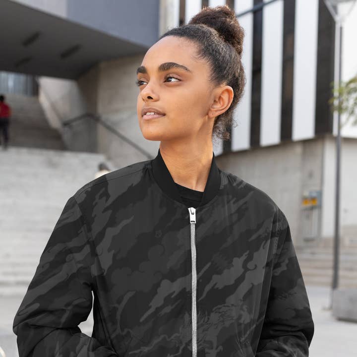 Alpine Sort Retro Kvinde Bombefly Jakke for engroshandel hos True Modern