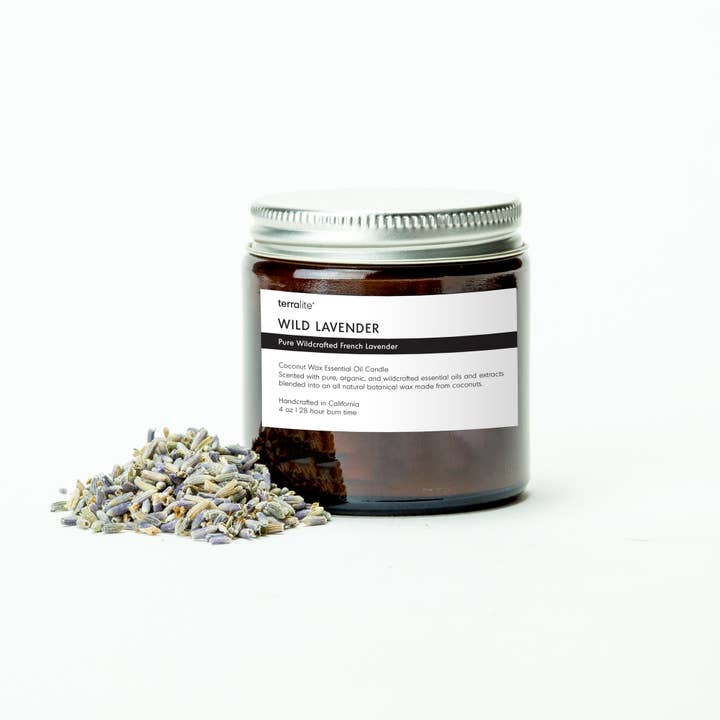 Terralite - Wholesale Jar/Filled Candle - WILD LAVENDER - essential oil candle4