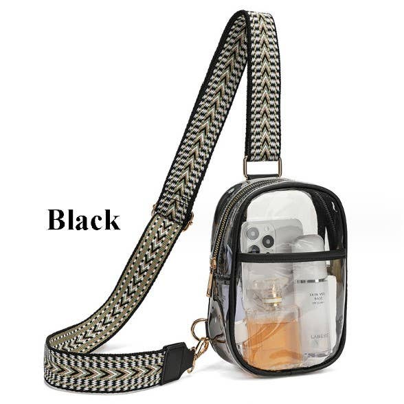 Hatzzi - Wholesale Crossbody Bag - Women's - Clear Concert Stadium Bag, Sling Bag, Fanny Pack, Crossbody
