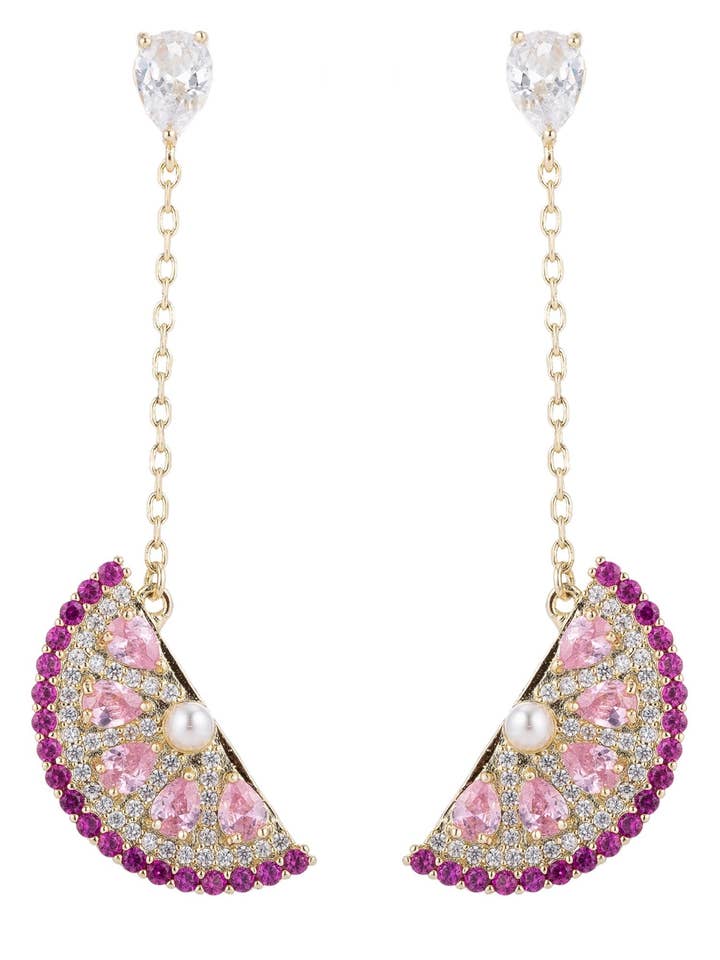 Pendientes cítricos - Rosa para venta al por mayor de Eye Candy Los Angeles