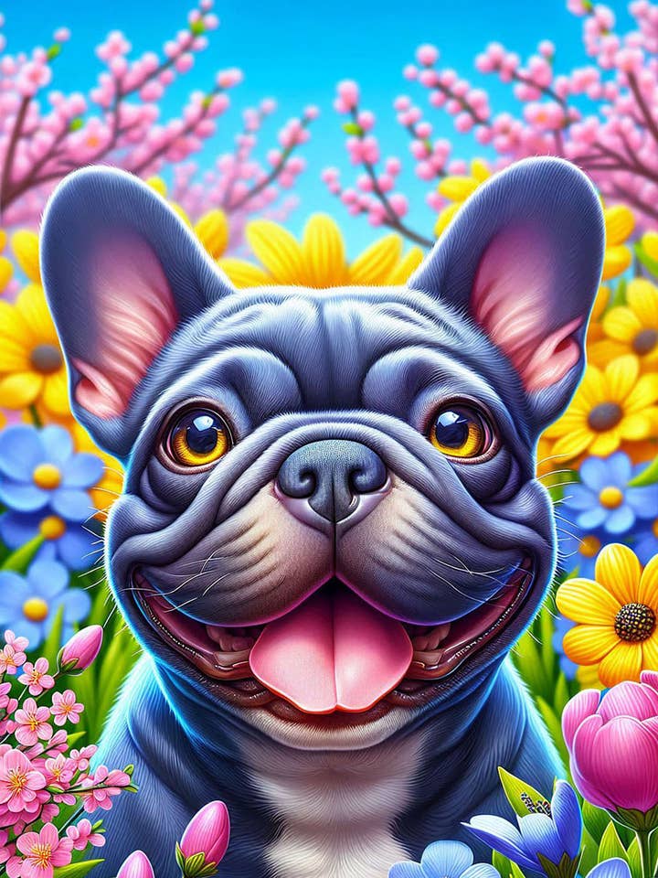 Fransk Bulldog Blå - DCR Spring II Husflagga för wholesale av Best of Breed Products