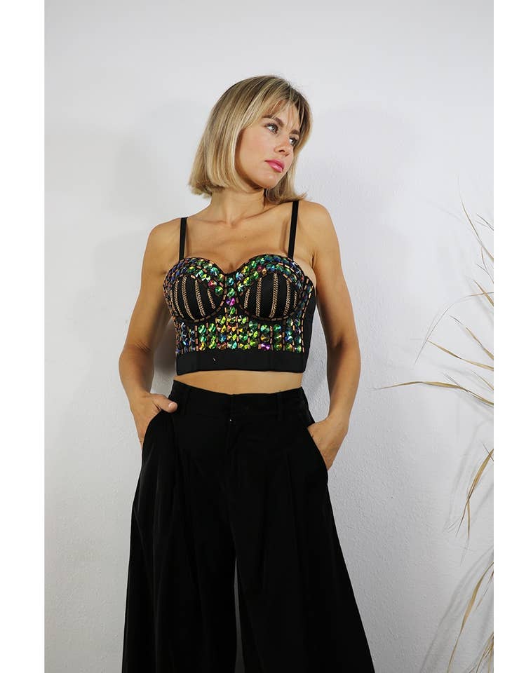 SEXY JEM STONE BUSTIER for wholesale by Mulla