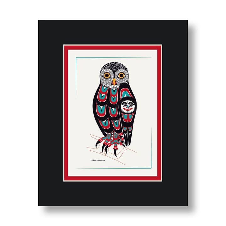 Lot de 6 tapis de cartes Owl - Formline Art pour la vente par The Shotridge Collection