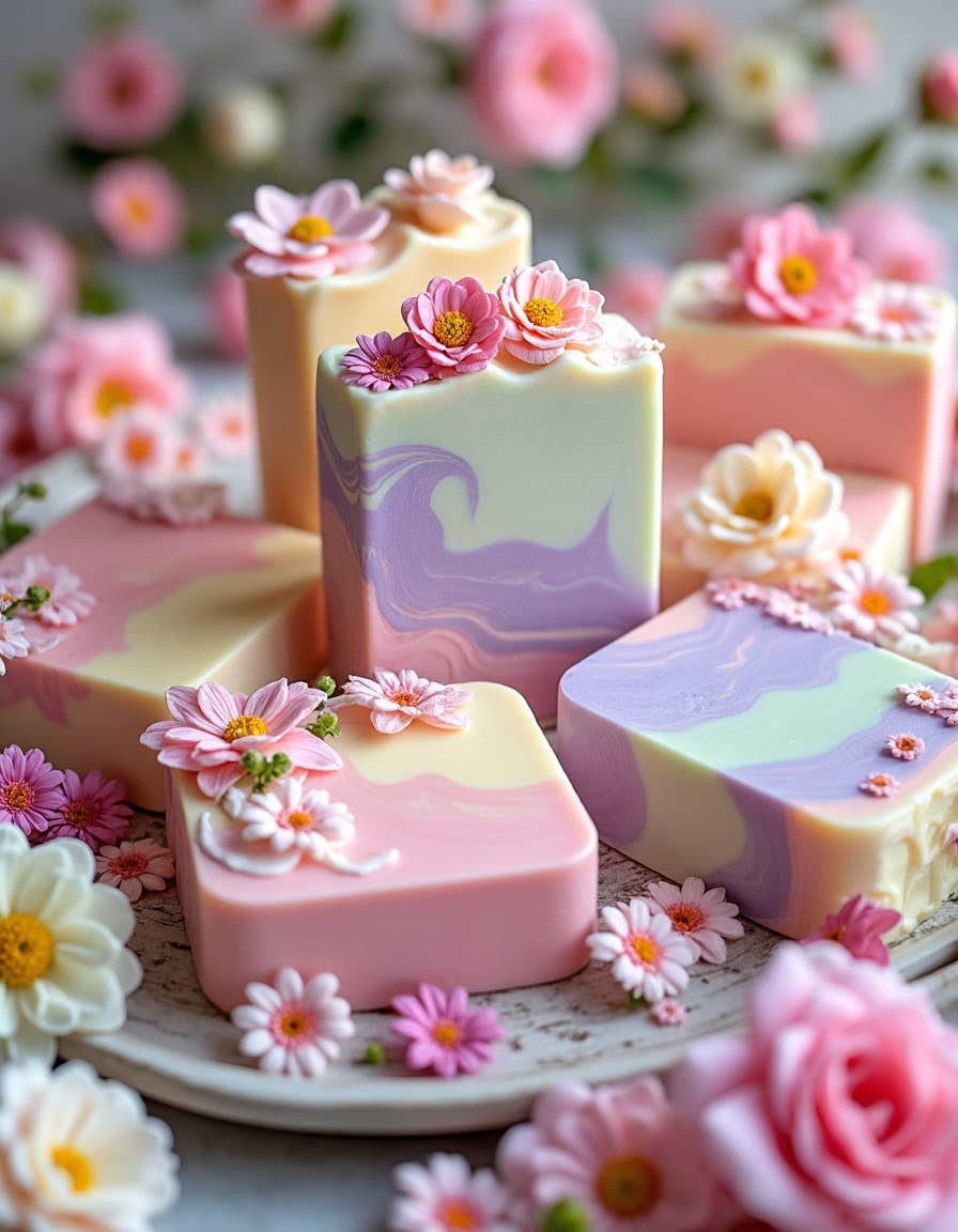 Priscila Leen Arts at Florida Soap Candle - Wholesale Bar Soap - Wild Flowers Spring Soap8