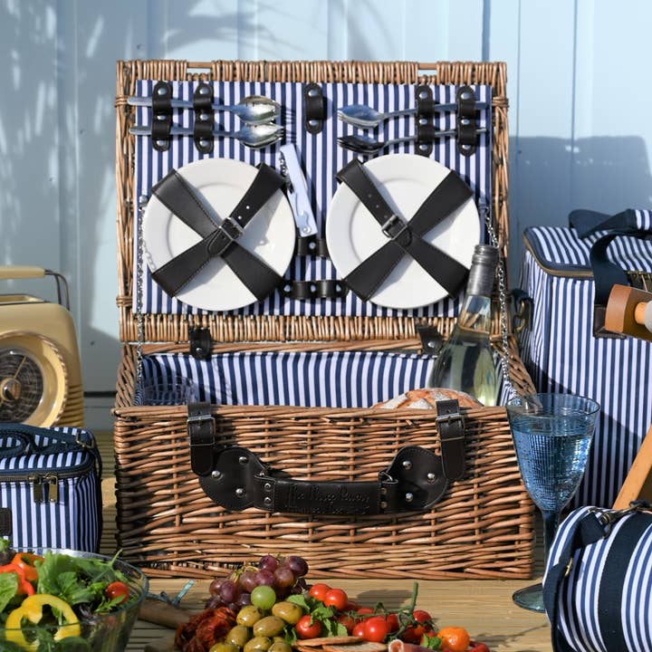 Three Rivers 4 Person Basket with Contents (Spork) for wholesale by Navigate Ltd