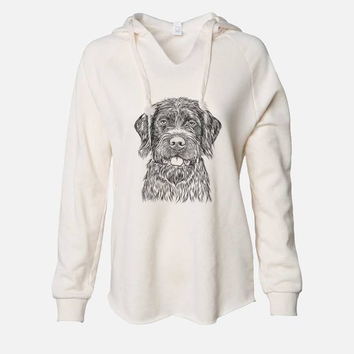 Bare Fletcher the Wirehaired Pointing Griffon - Cali Wave Hooded Sweatshirt for wholesale by Inkopious
