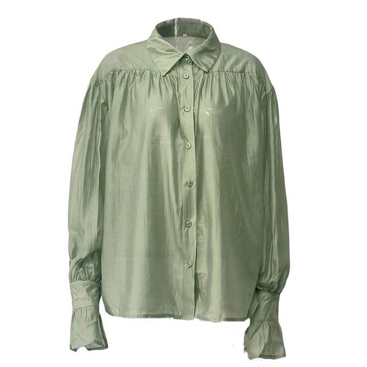 alberalkirk - Wholesale Blouse - Women's - Womens Lyocell Sheer Blouse N5Z0255