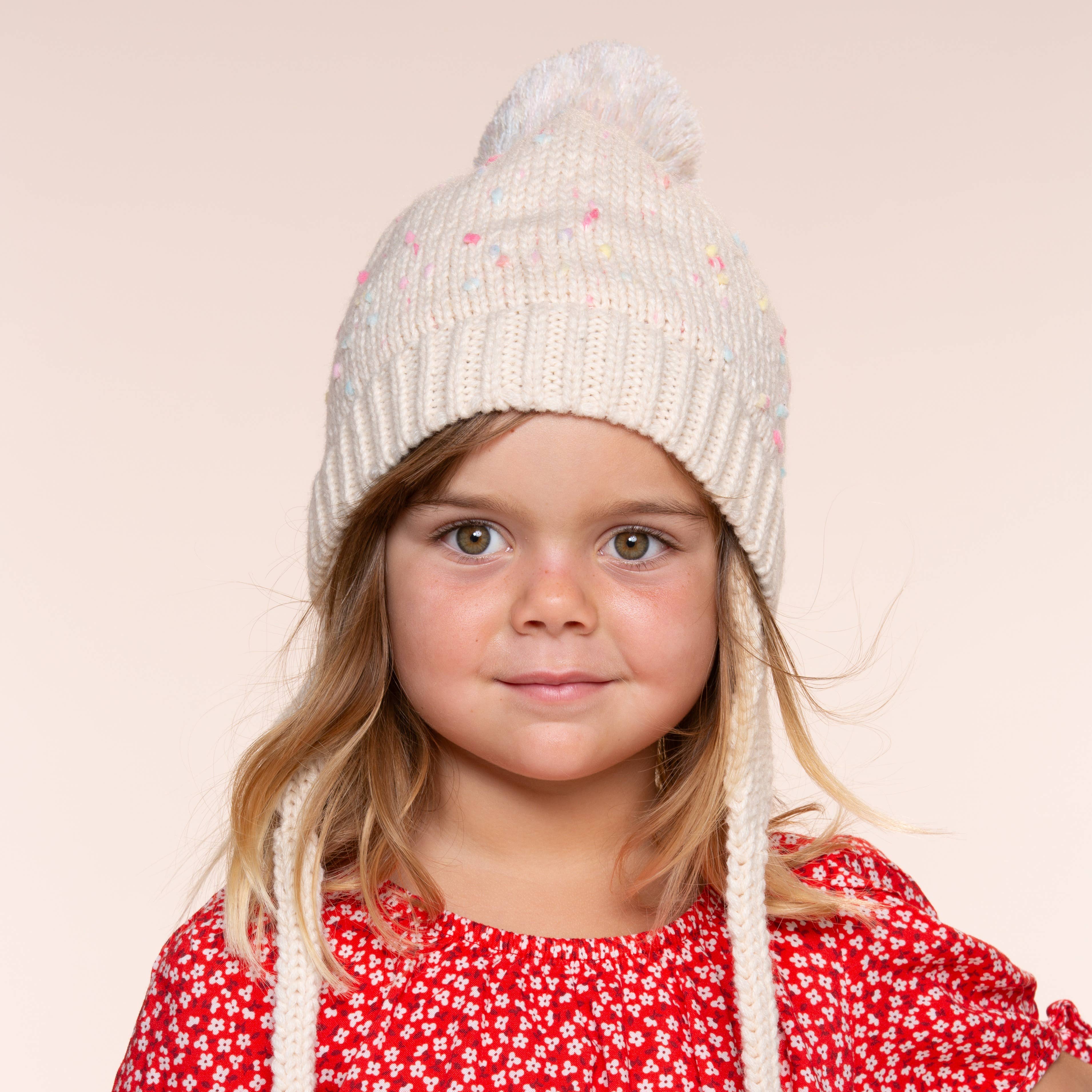 Peppercorn Kids – wholesale Beanie – Kids – Kids Earflap Winter Hat- Pastel Speckled- Toddler/ Girls 1-61