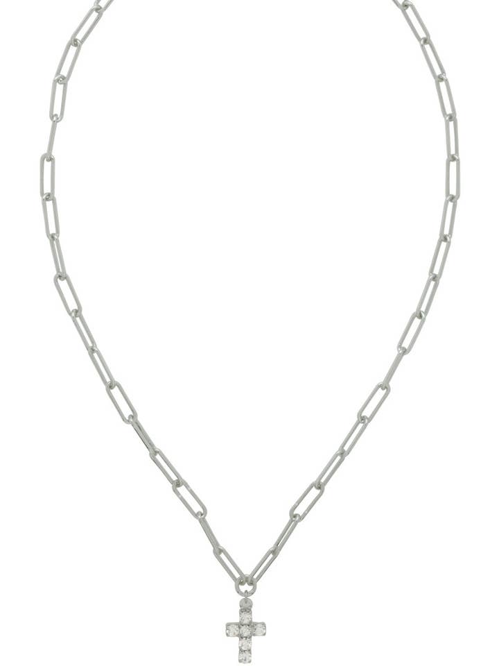 Collar con colgante de cruz Carly - NGE2PDCRY para venta al por mayor de Sorrelli