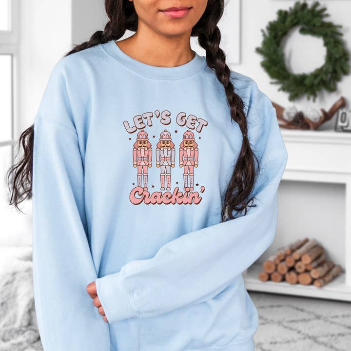 Let's Get Crackin Holiday Sweatshirt for wholesale by Soph & Lil Design
