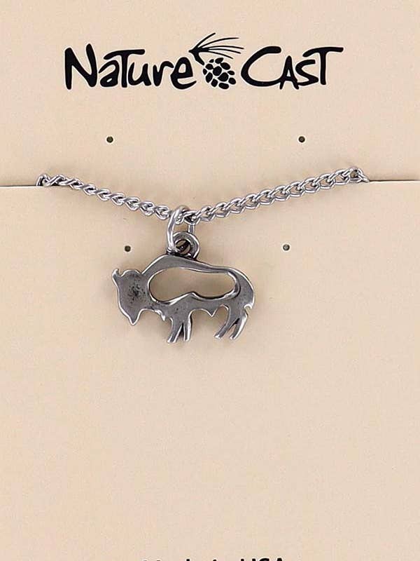 12235 Pendant Petro Buffalo w/18" Chain for wholesale by Nature Cast