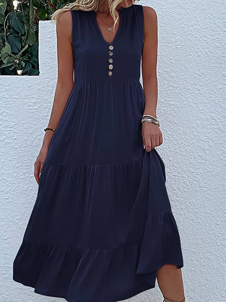 Lily Clothing - Vente Robe – femme - ROBE DÉCONTRACTÉE SANS MANCHES DE COULEUR UNIE _CWDSD28225