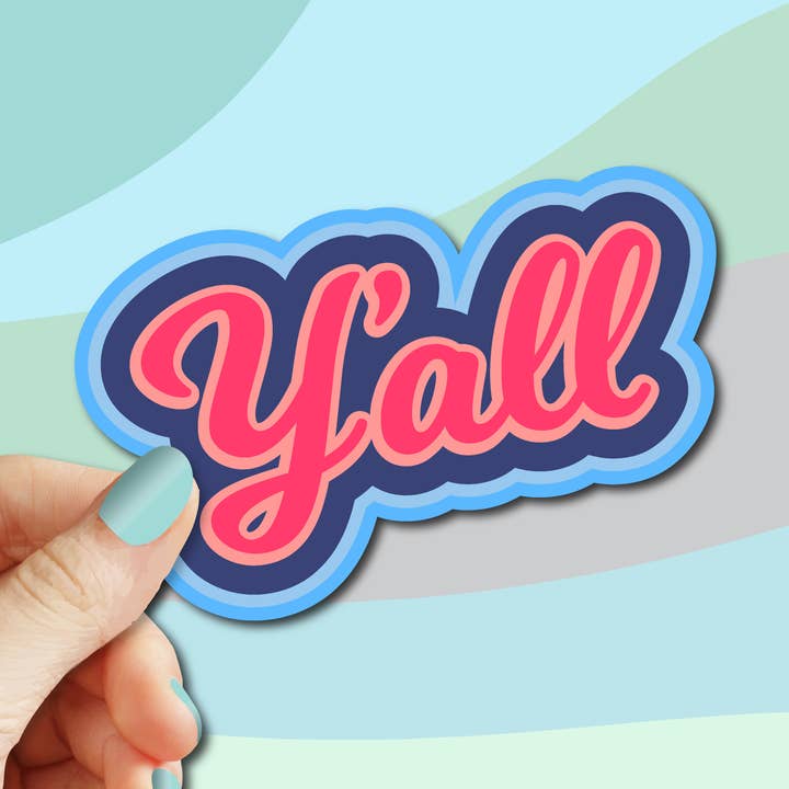 'Y'all' Vinyl Sticker for wholesale by Anders Ruff Market