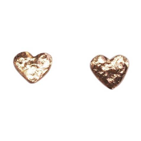 LBJ Jewellery – wholesale Stud/post earrings – Rose Gold plated heart studs0
