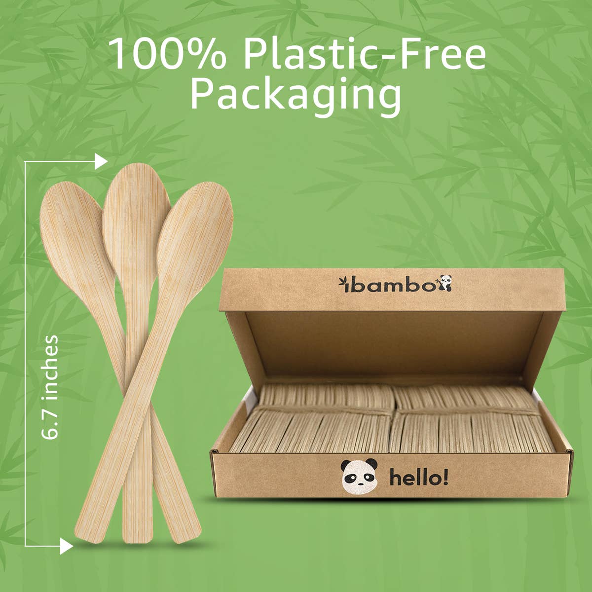 Ibambo - Wholesale Assorted Cutlery Set - Ibambo Bamboo Disposable Spoons Set - 100 Pack 3