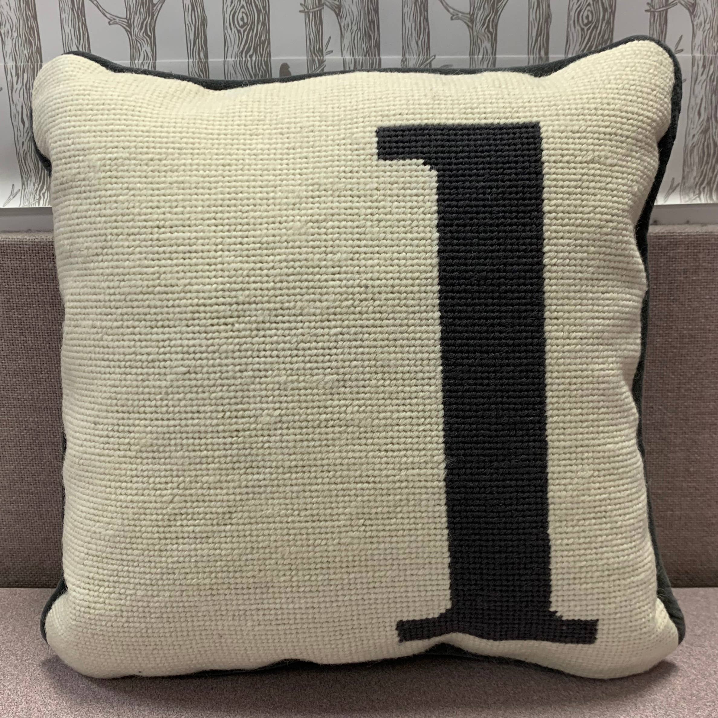 Peking Handicraft - Wholesale Throw/Decorative Pillow - Monogram Letters Needlepoint Pillow6