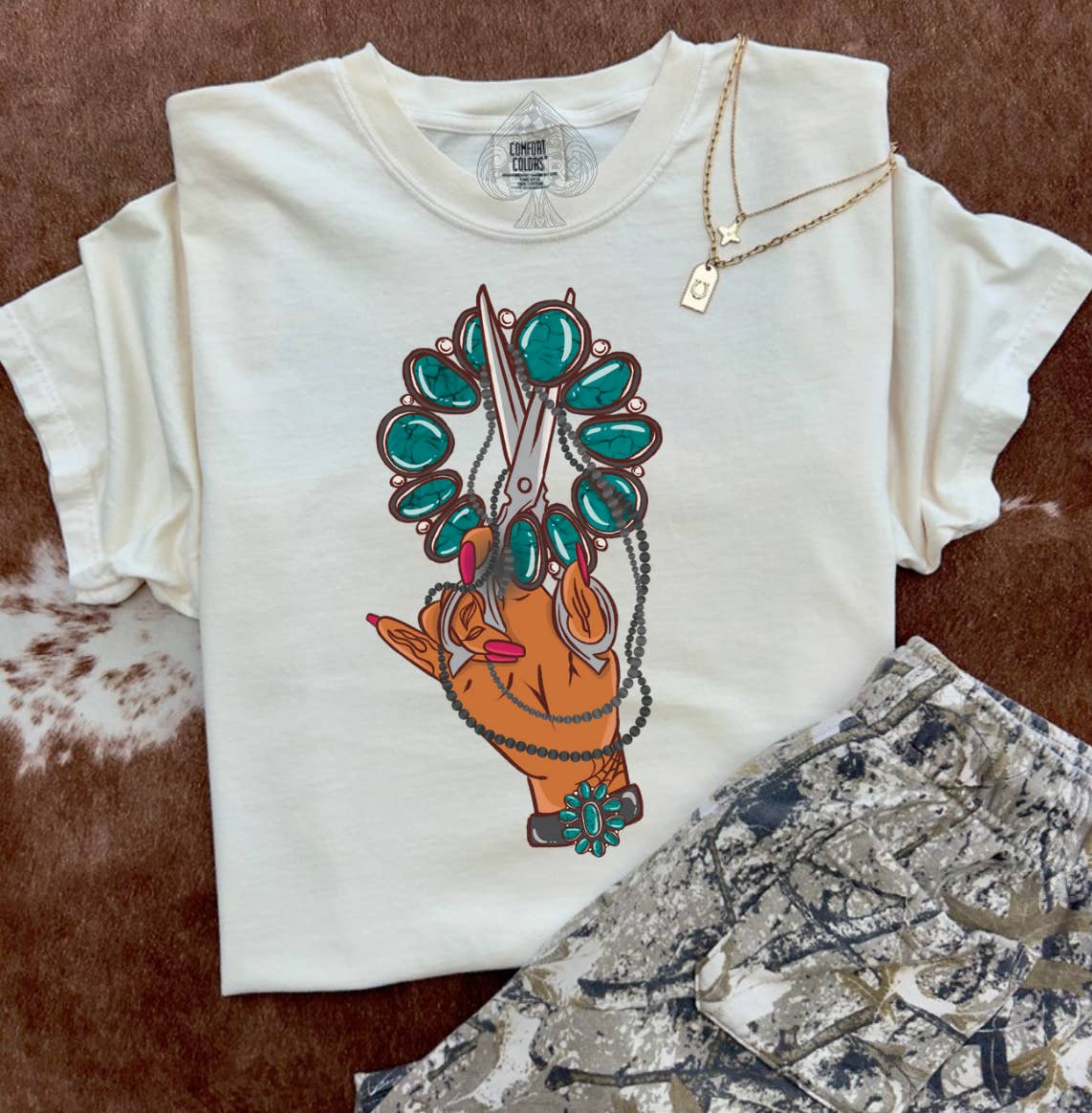 The Branded Blue Roan - Wholesale T-shirt met print - Dames - Kapper - Crème Grafisch T-shirt (comfort kleuren)0