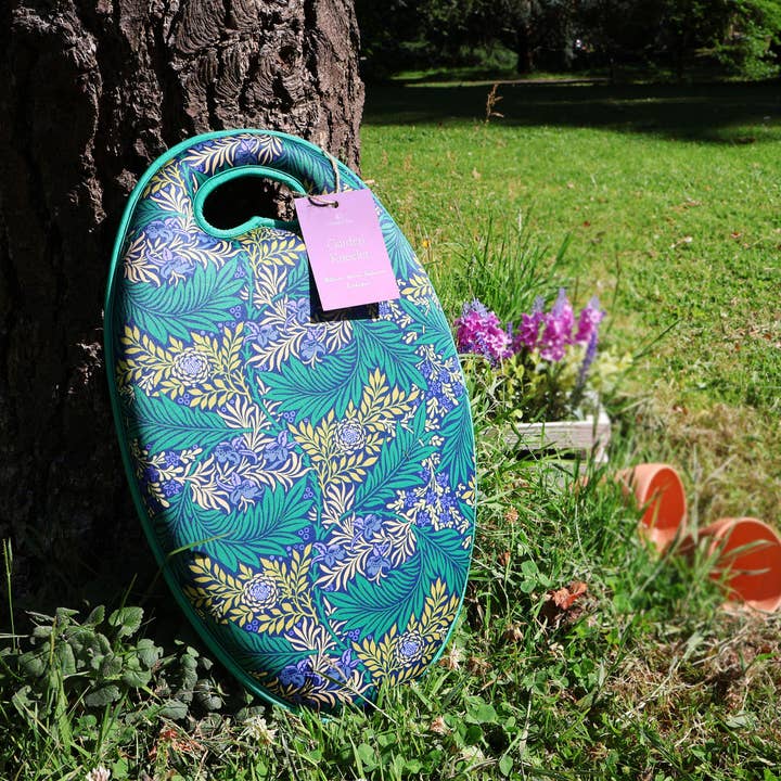 Robert Frederick Ltd – wholesale Garden tool – Orange Grove Garden Kneeler - William Morris Design - Padded Memory Foam
