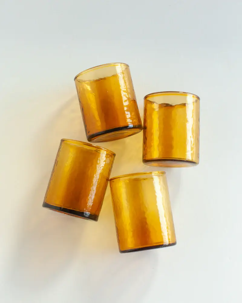 Creative Women Australia – Copo/caneca por atacado – Conjunto de 4 Copos de Vidro Martelado e Soprado à Mão7